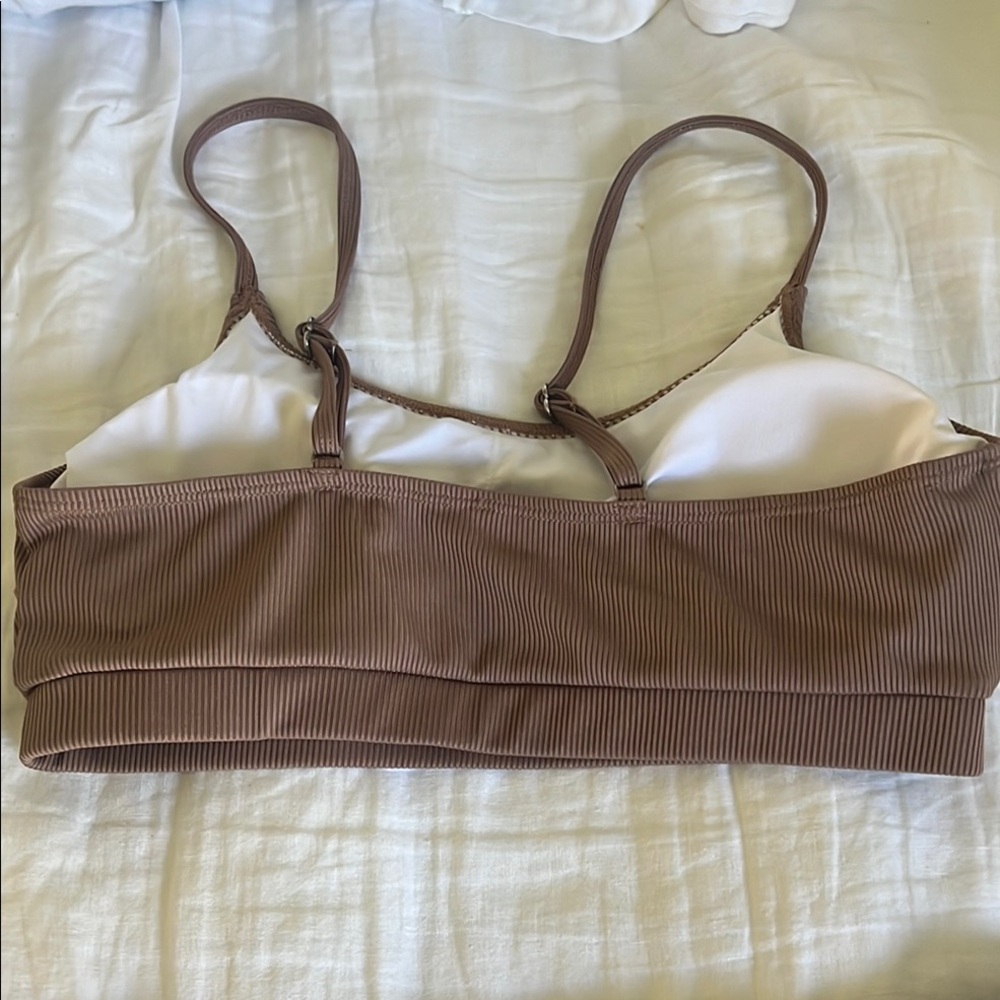Brown Ribbed Bikini Set - Picture 3 of 5